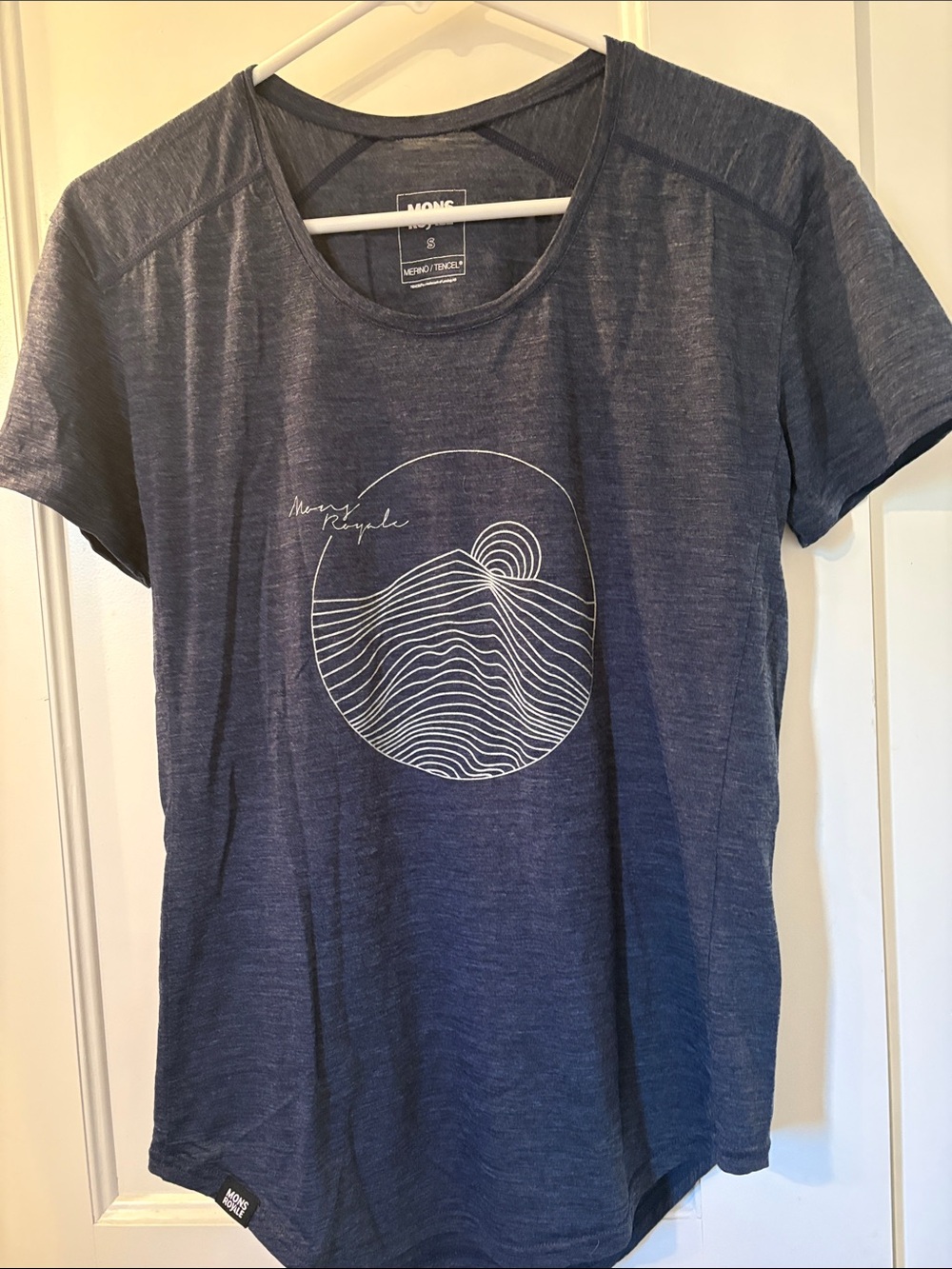 Women's Navy merino tee